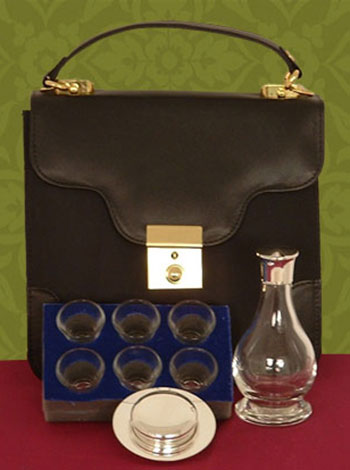 Communion-Set-Silverplated Cups  Plates W/Bag 